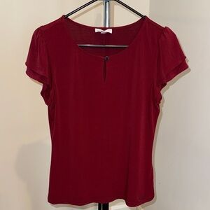 Calvin Klein Deep Red Women's Blouse